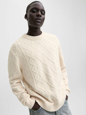Strickpullover aus Baumwollmix - Sea Salt - Creme