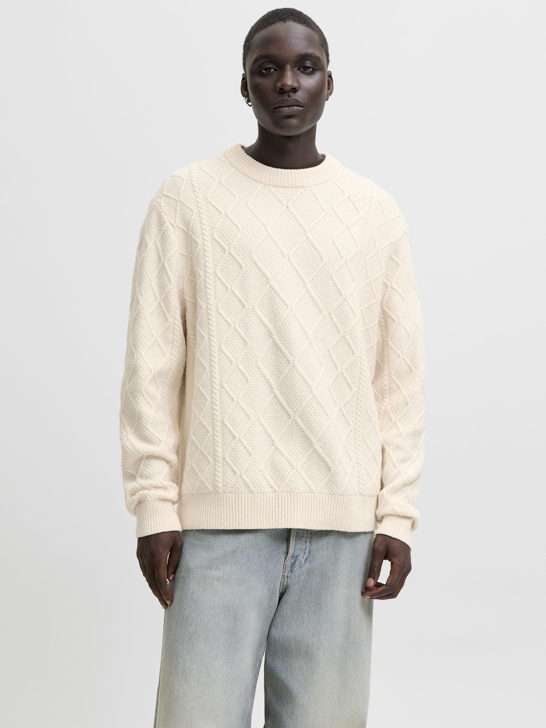 Strickpullover aus Baumwollmix - Sea Salt - Creme