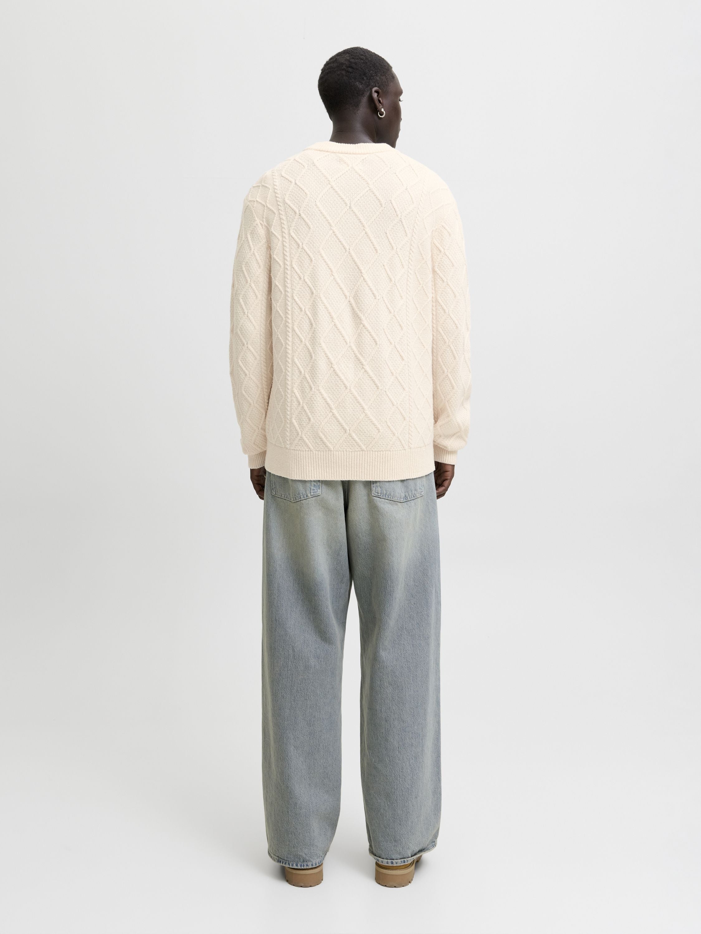 Strickpullover aus Baumwollmix - Sea Salt - Creme