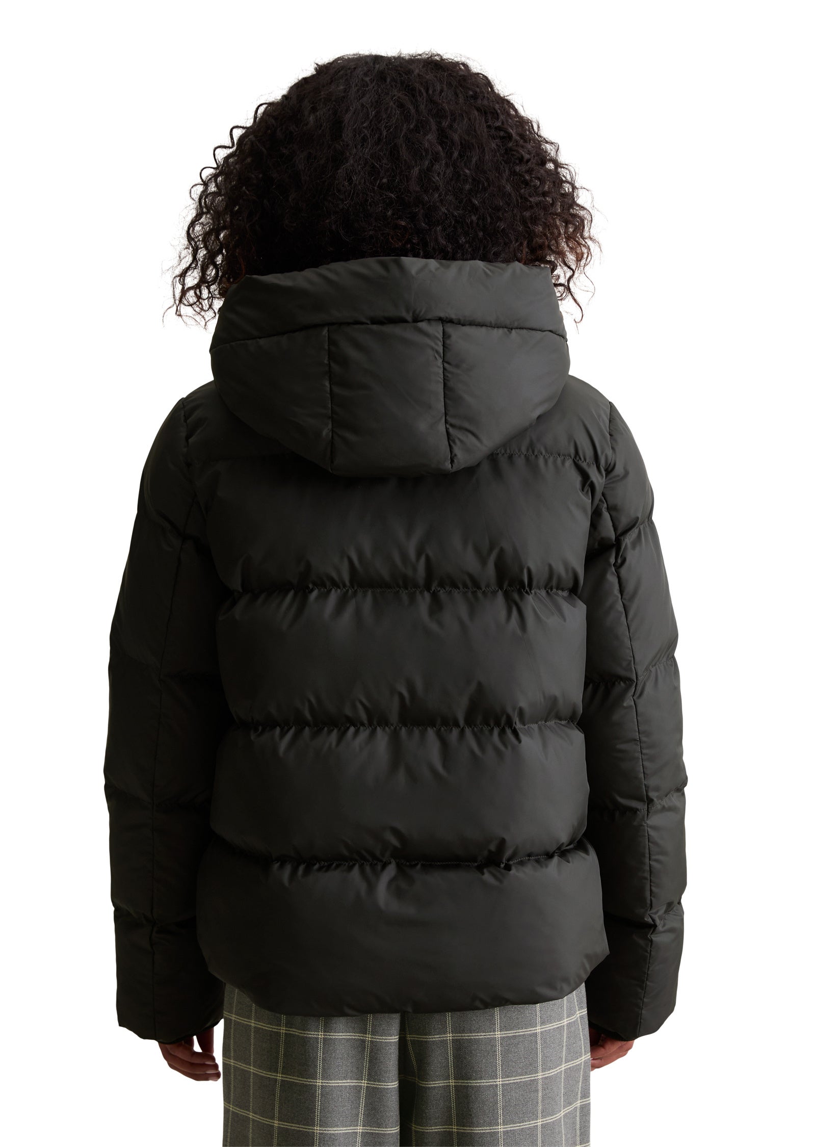 Steppjacke mit Kapuze - 0001-Black - Schwarz