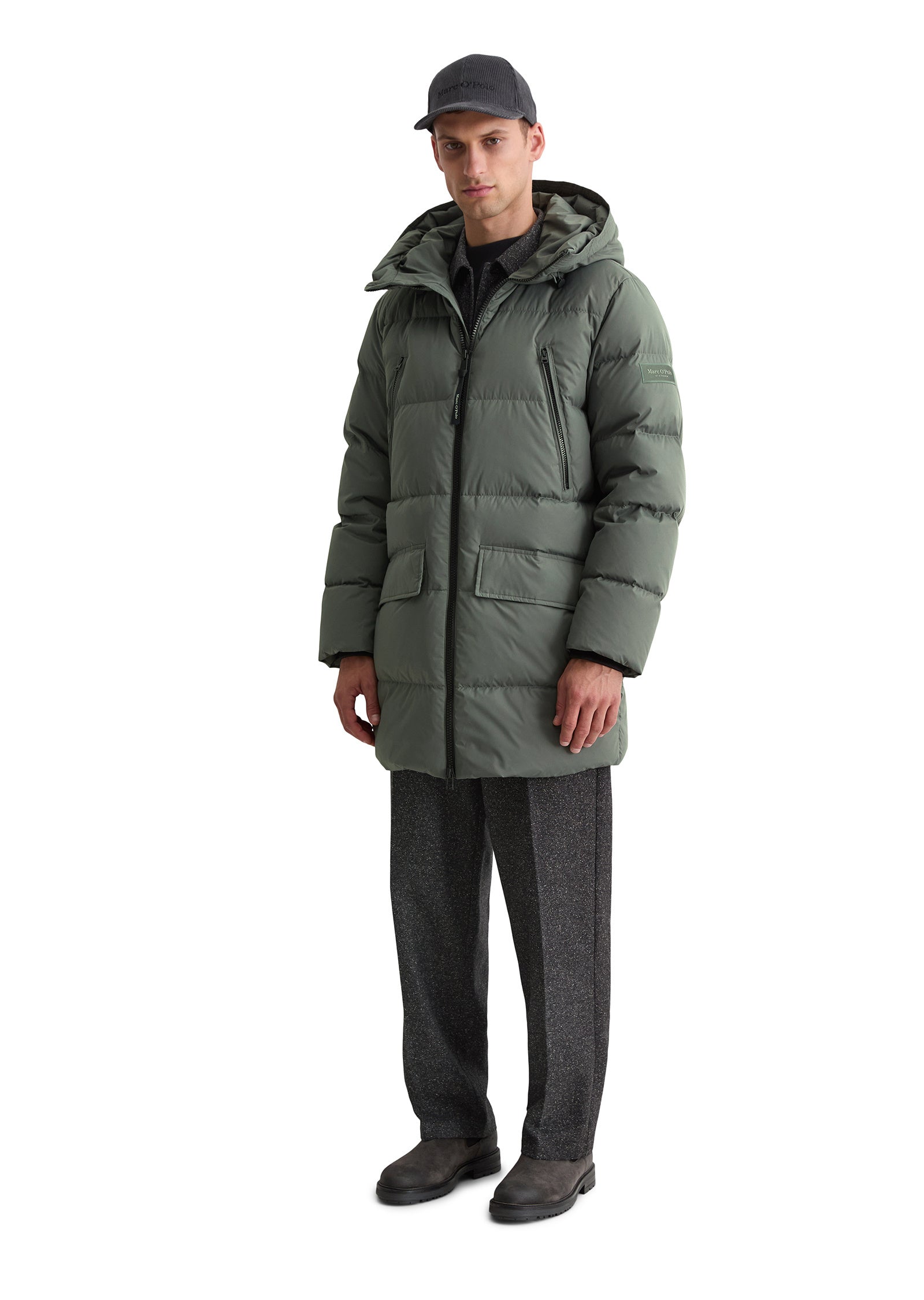 Daunenjacke mit Kapuze - 451-mangrove - Grün