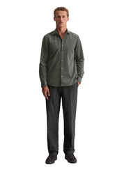 Cordhemd Shaped Fit - 451-mangrove - Khaki