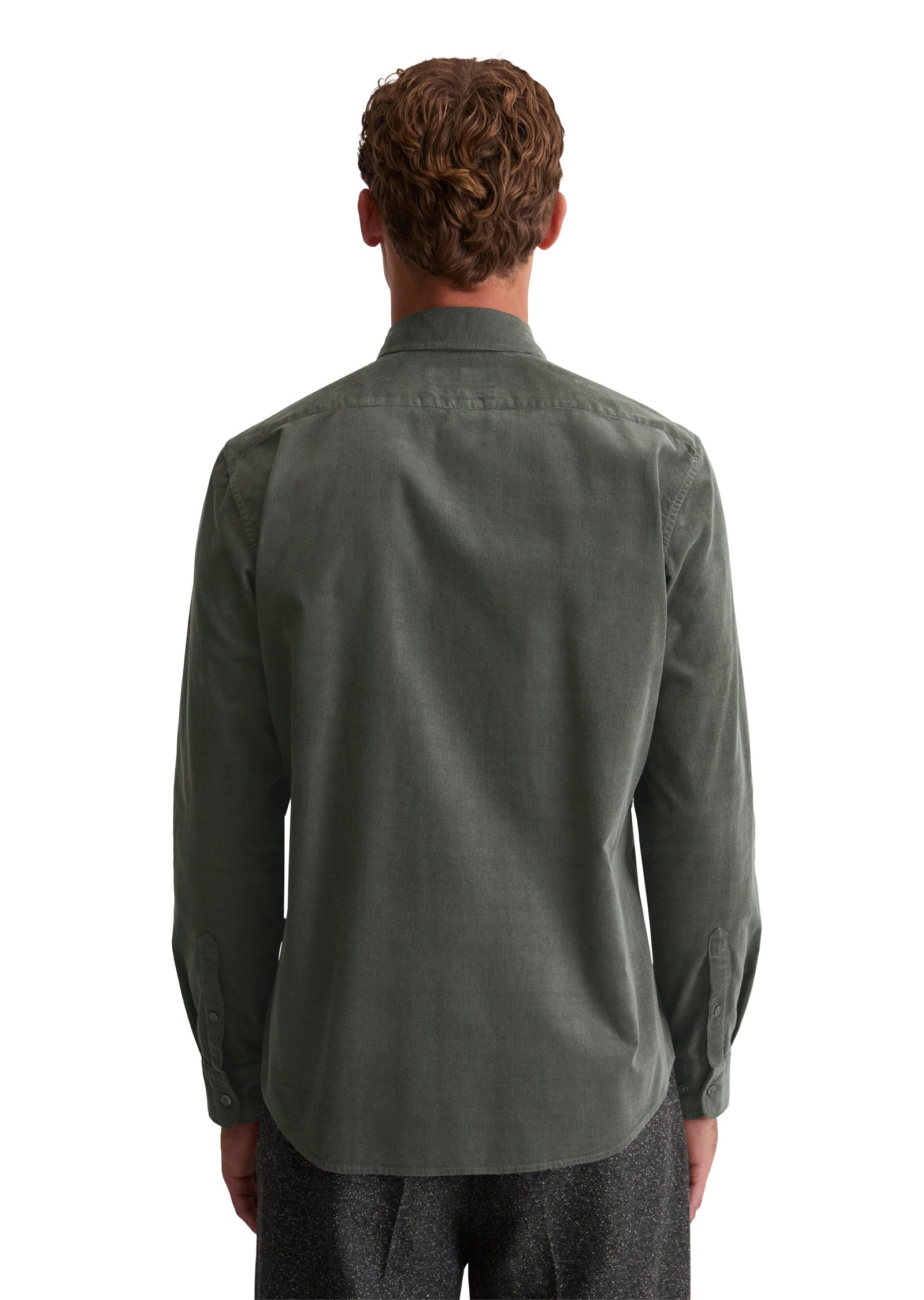 Cordhemd Shaped Fit - 451-mangrove - Khaki