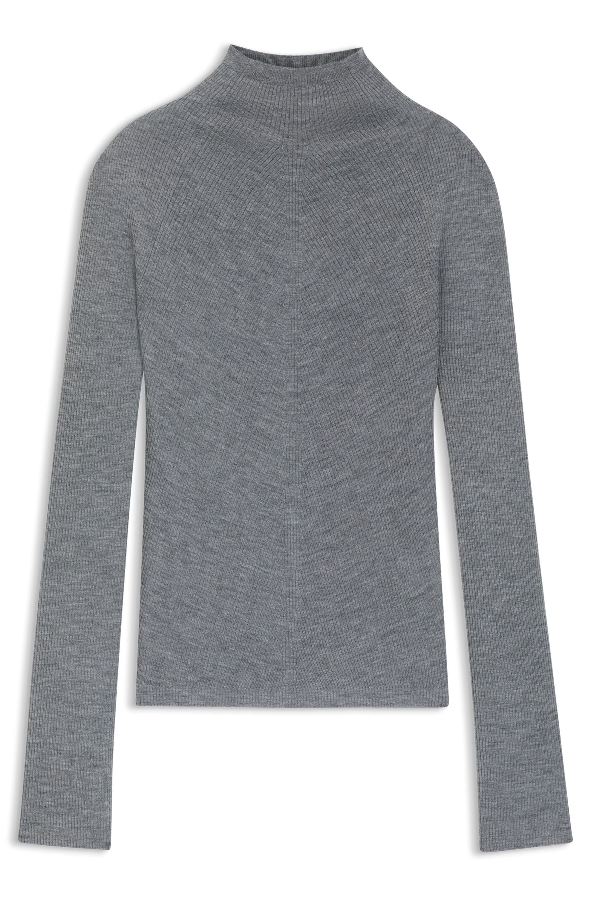 Strickpullover aus Merinowolle - 058-Light/Pastel Grey - Grau
