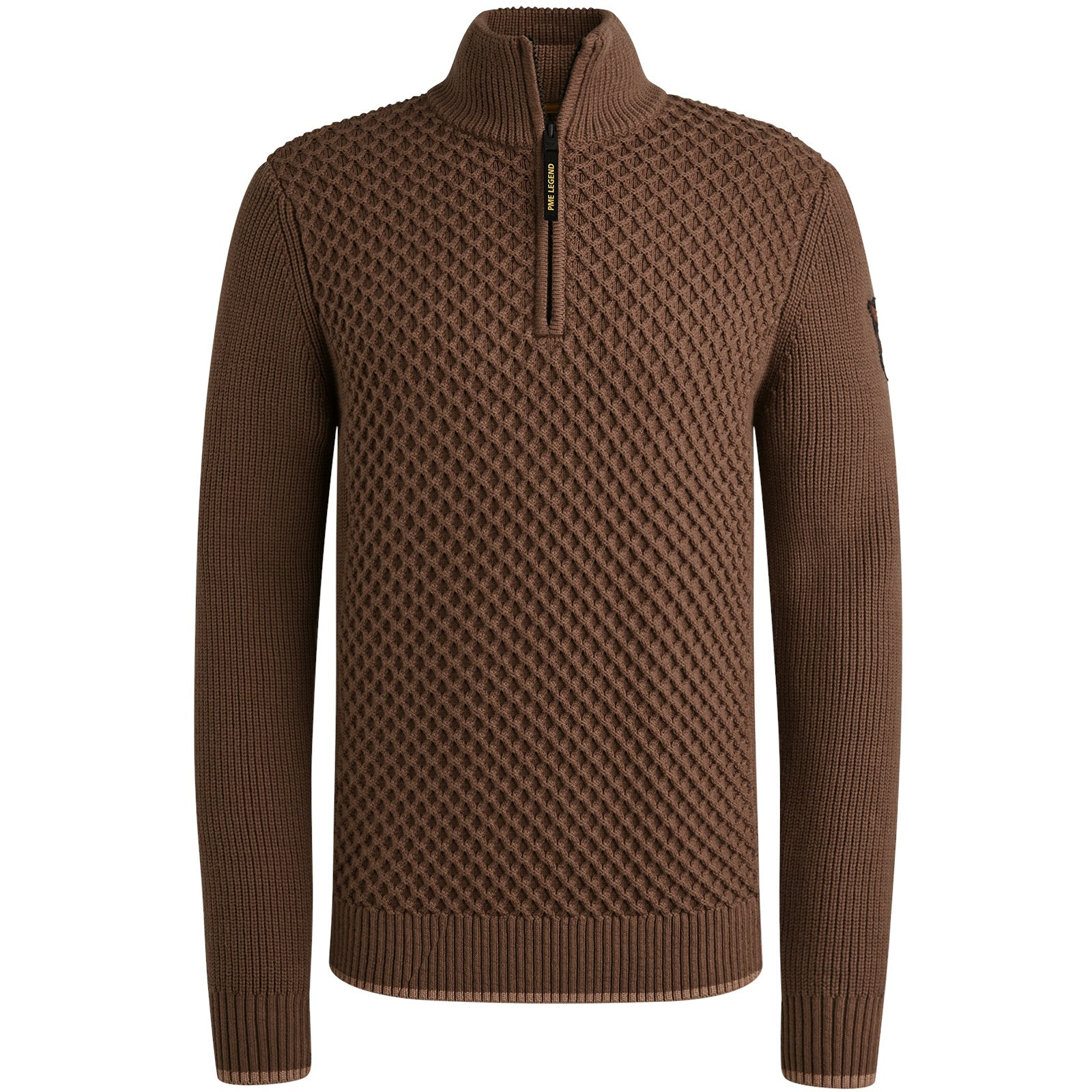 Strickpullover mit Troyerkragen - 8203-Marron - Braun