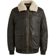 Lederjacke SNOWPROP - 9127-Espresso - Braun