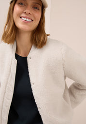 Bomberjacke Wendbar - 15641 teddy vanilla white - Creme