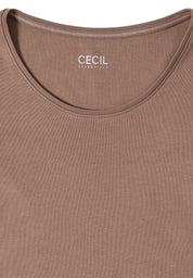 T-Shirt aus Baumwolle - 17188 cocoa taupe - Braun