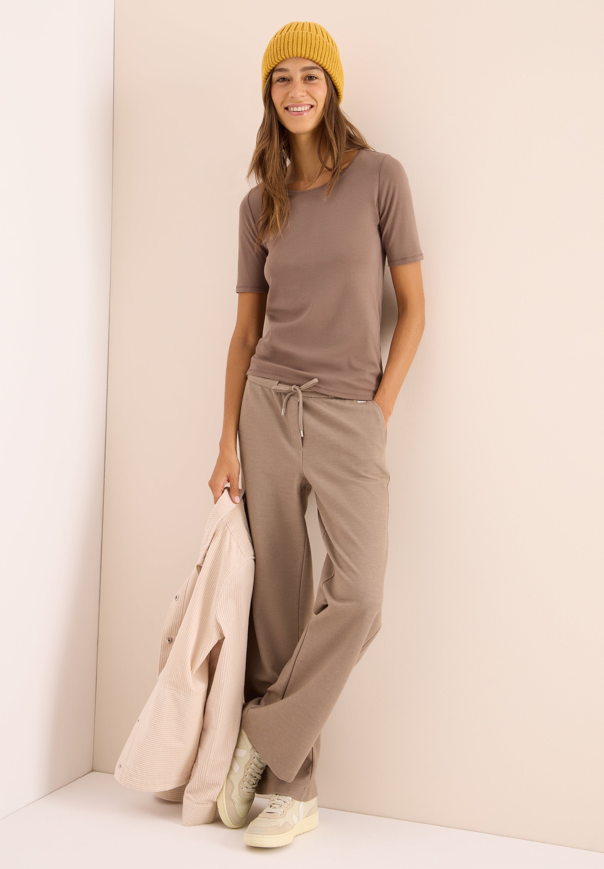 T-Shirt aus Baumwolle - 17188 cocoa taupe - Braun
