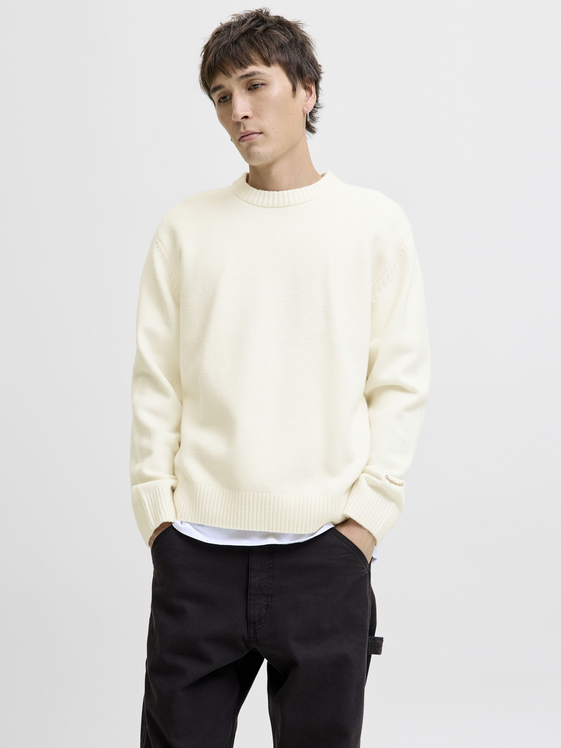 Strickpullover aus Baumwollmix - Sea Salt - Creme