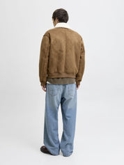 Bomberjacke aus Kunstleder - Toffee - Braun