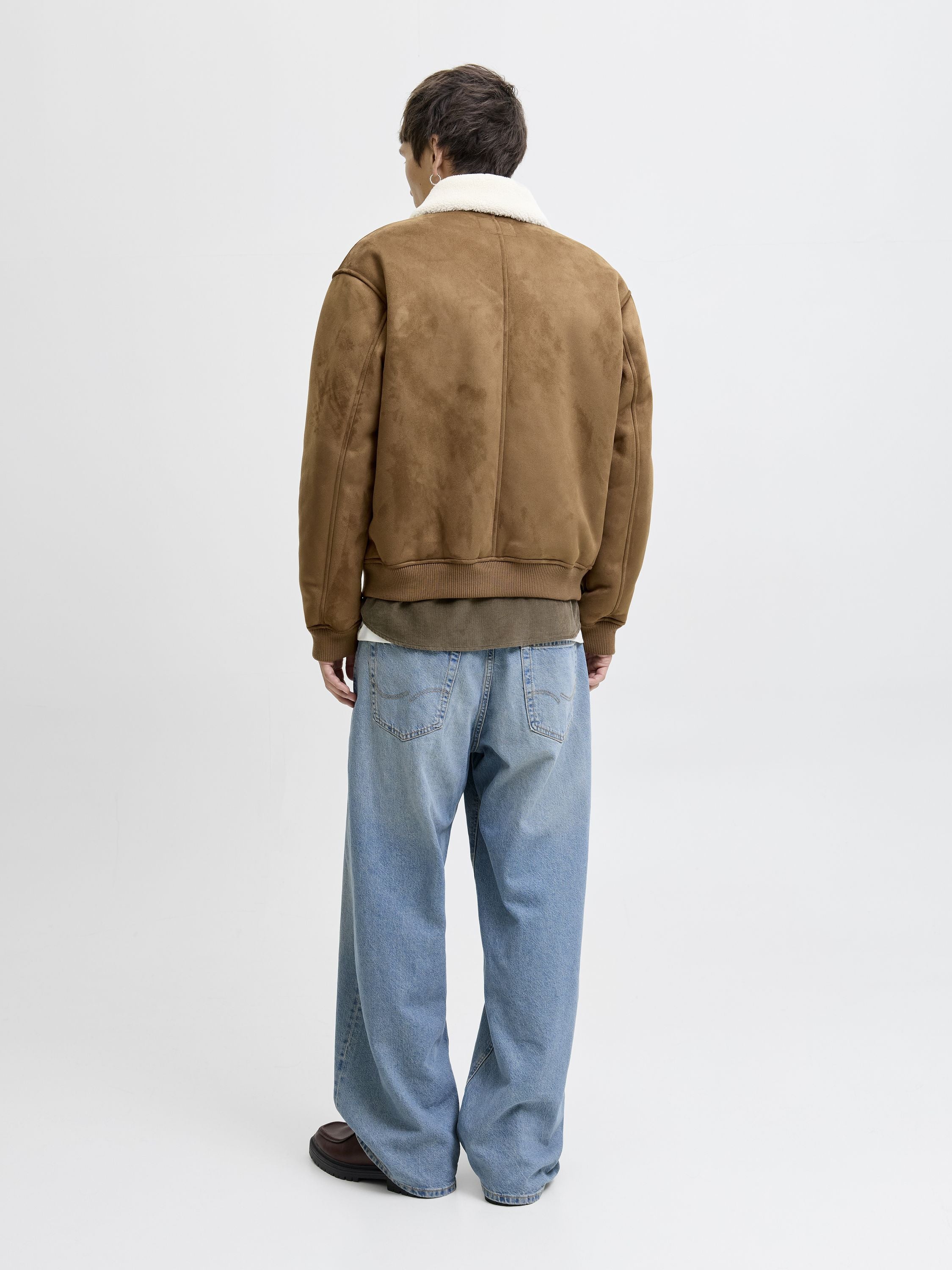 Bomberjacke aus Kunstleder - Toffee - Braun