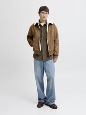 Bomberjacke aus Kunstleder - Toffee - Braun