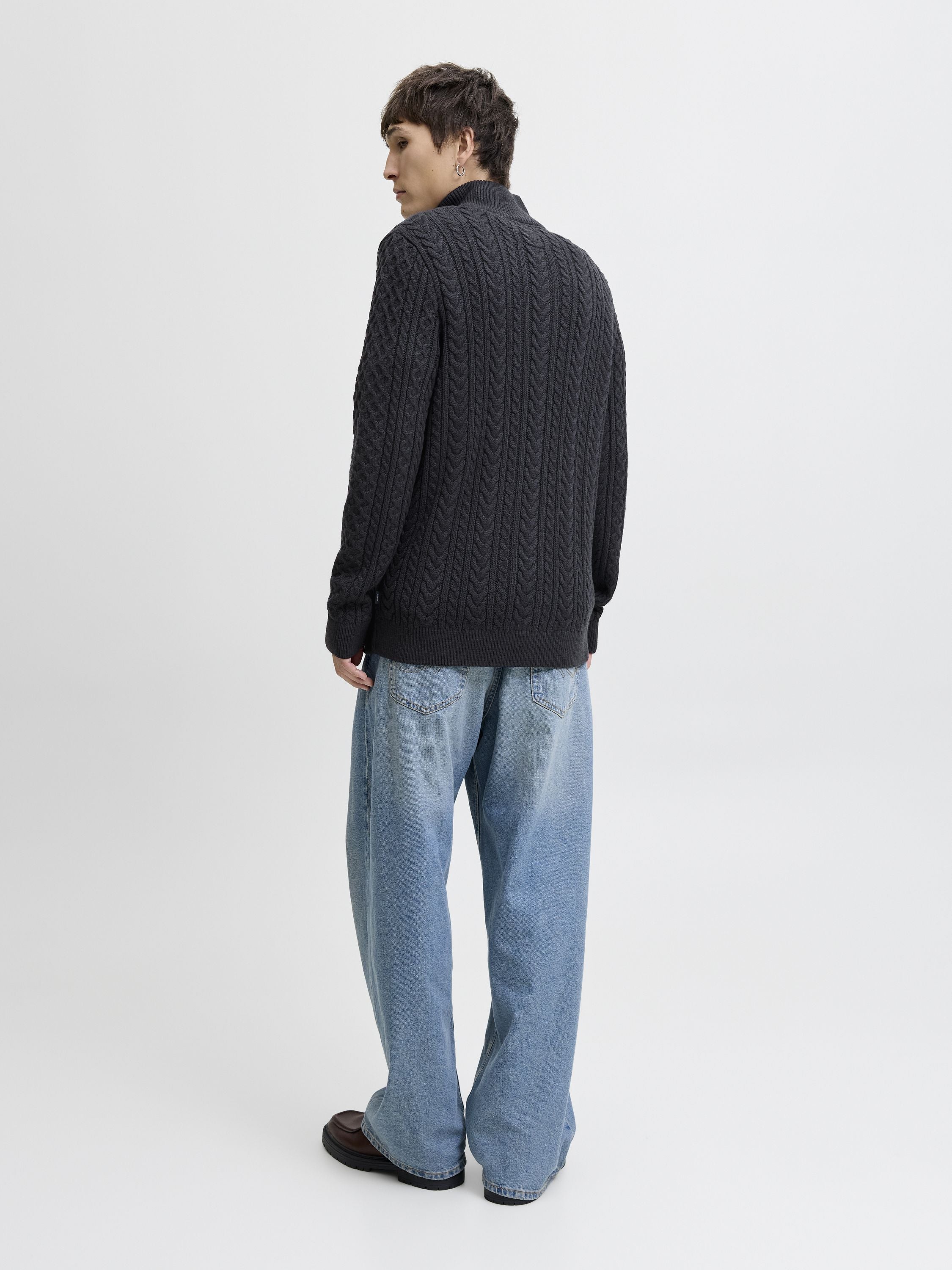 Strickpullover aus Baumwollmix - Dark Navy - Blau