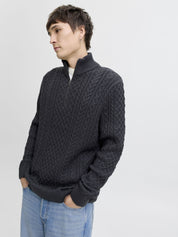 Strickpullover aus Baumwollmix - Dark Navy - Blau