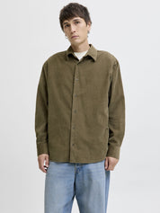 Cordhemd CASCOT Relaxed Fit - Stone Gray - Grün