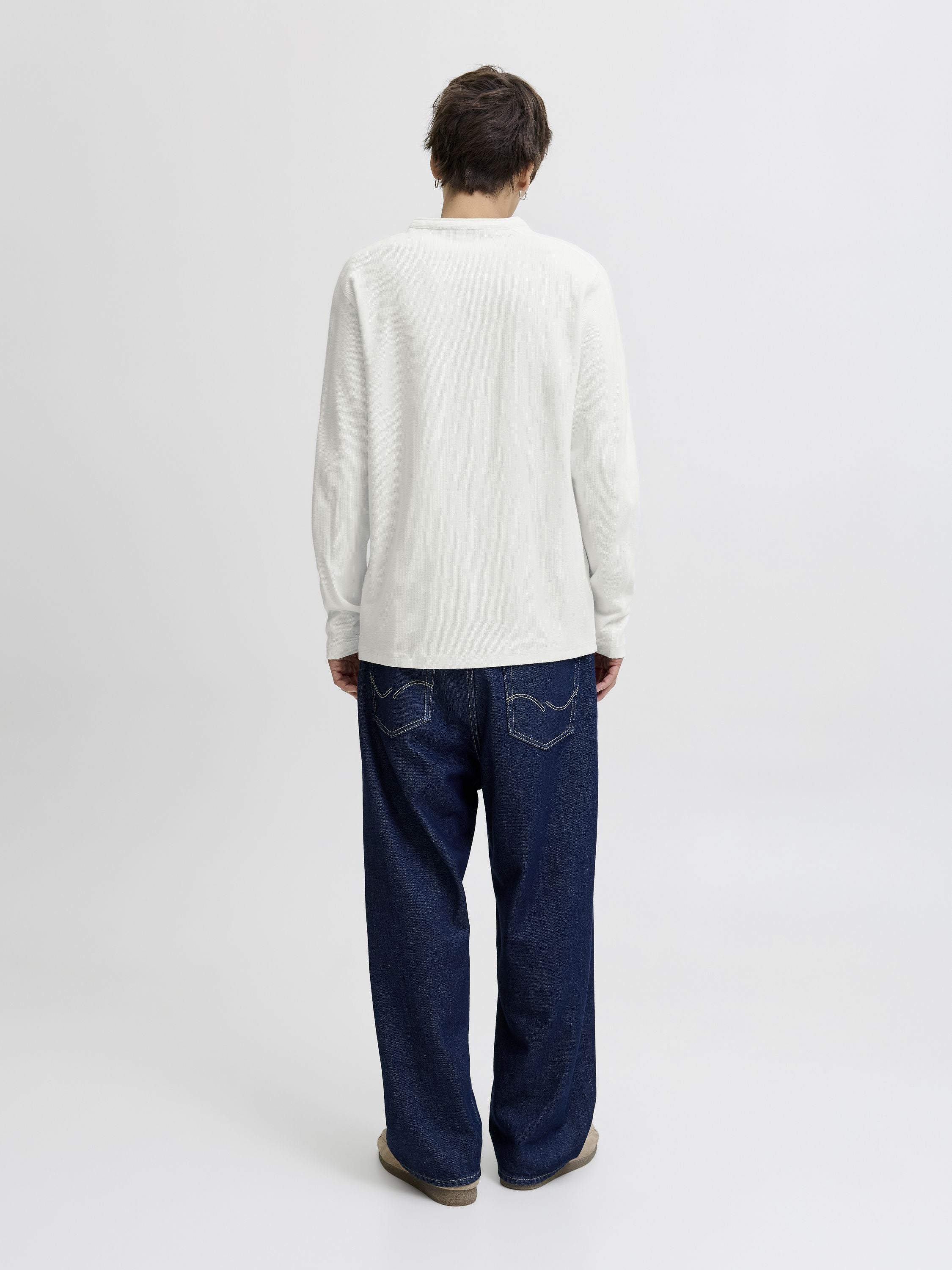 Langarmshirt aus Baumwolle - Cloud Dancer - Weiß