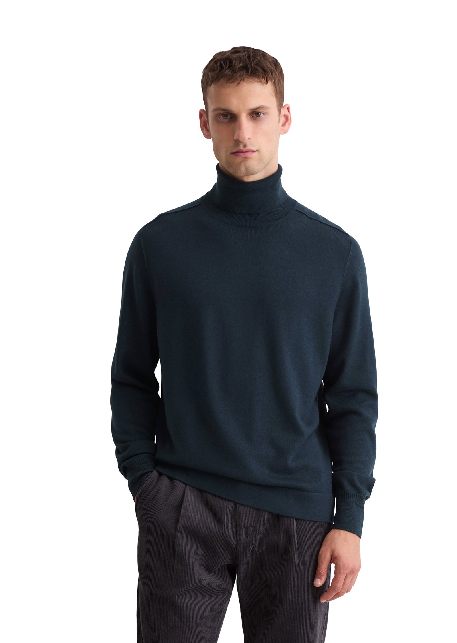 Strickpullover mit Turtleneck - 898-dark navy - Blau