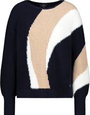 Strickpullover aus Baumwollmix - 710 night sky - Blau