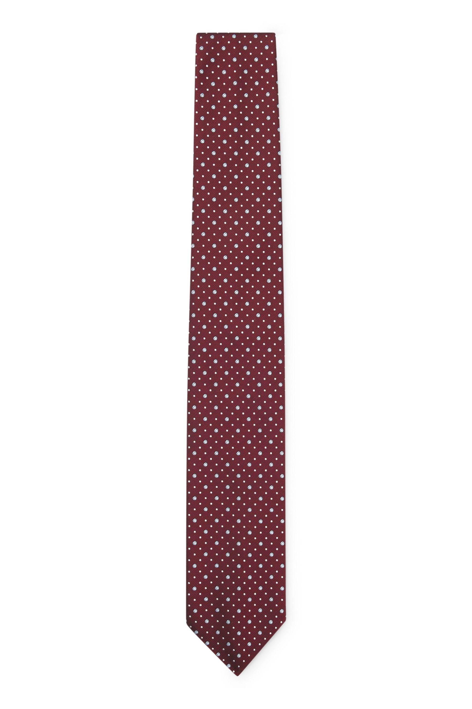 Krawatte 7,5cm aus Sidenmix - 602-Dark Red - Rot