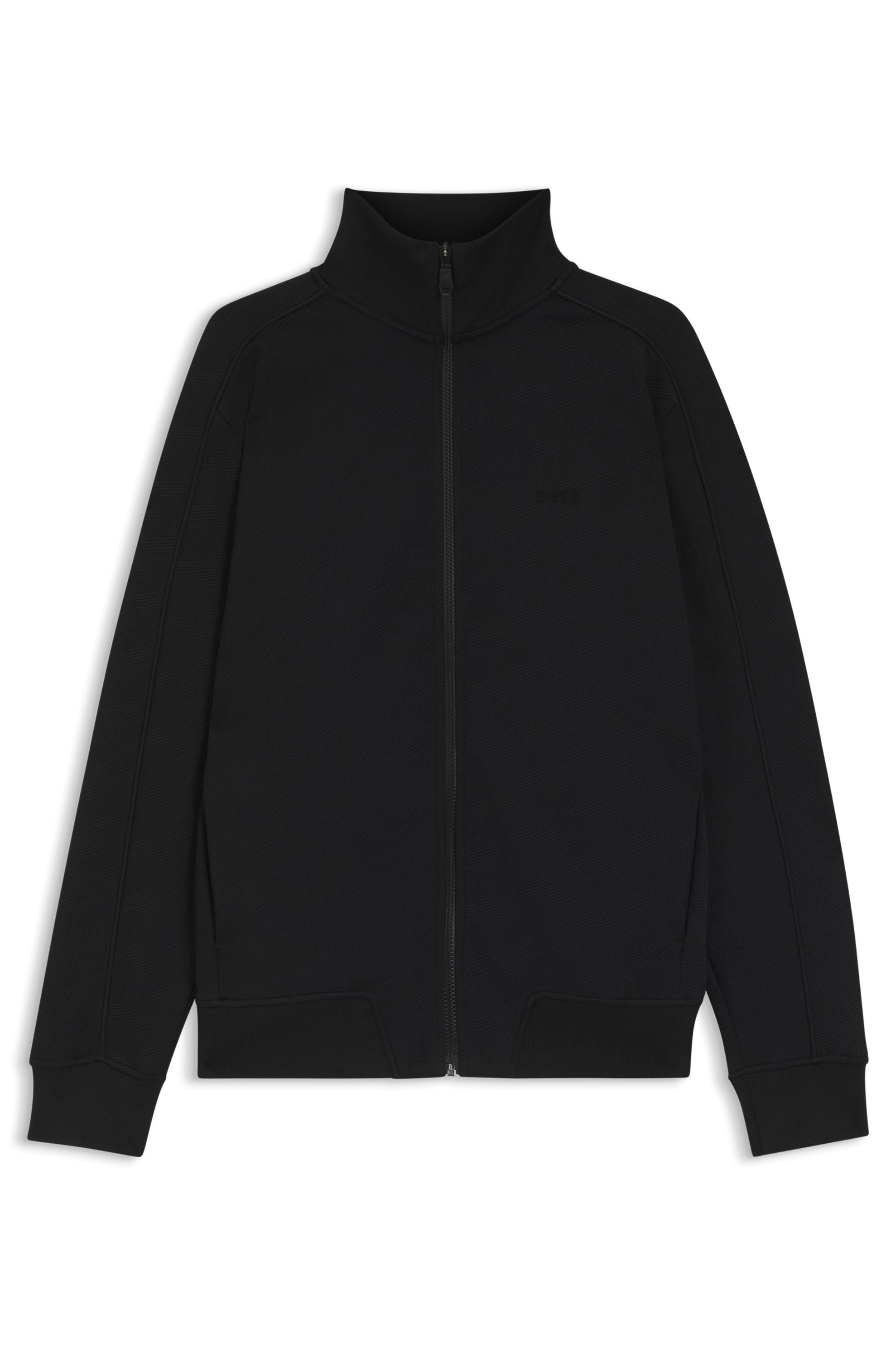 Sweatjacke mit Zipper - 001-Black - Schwarz