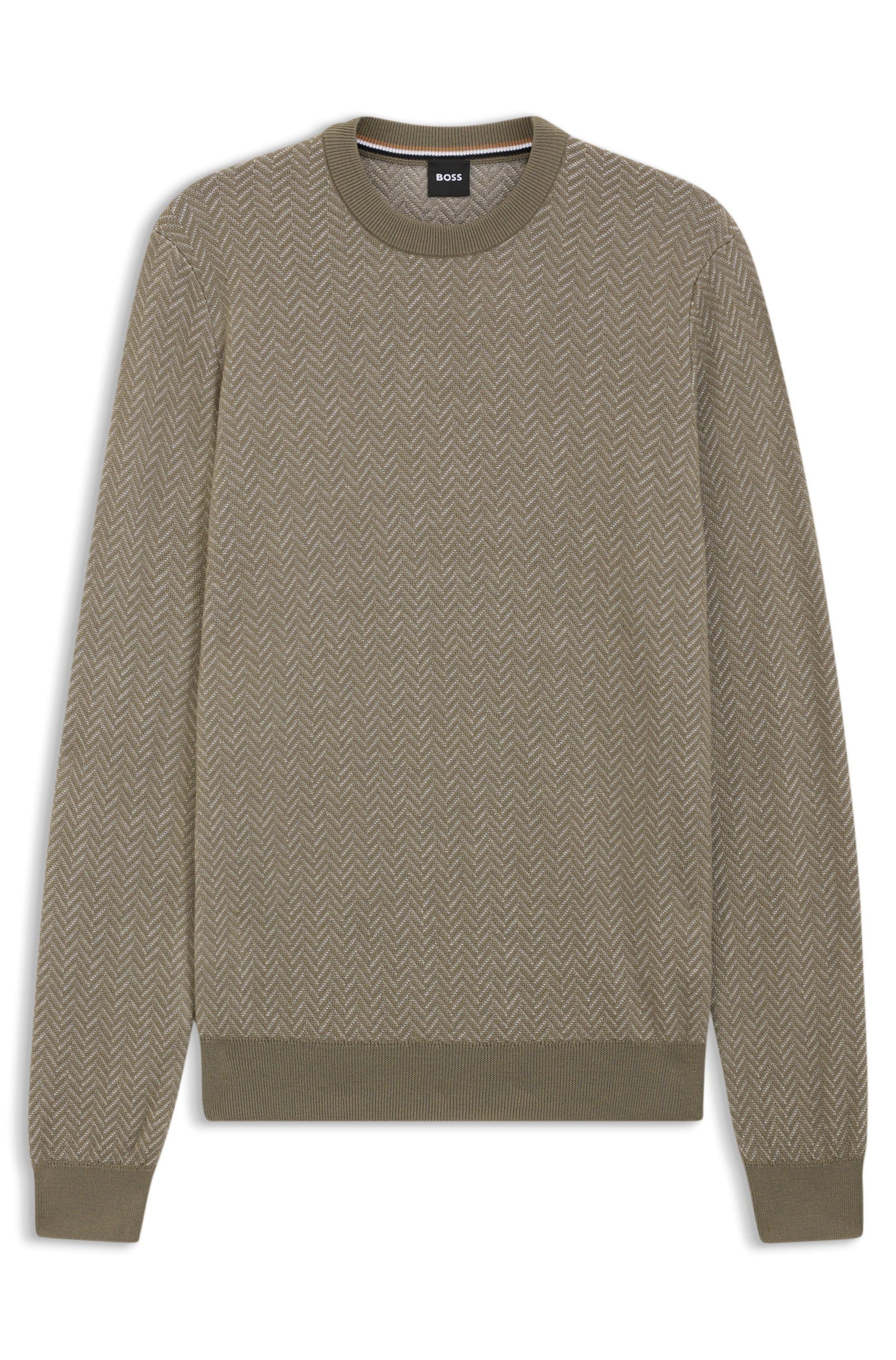 Strickpullover aus Schurwollmix - 245-Open Brown - Khaki