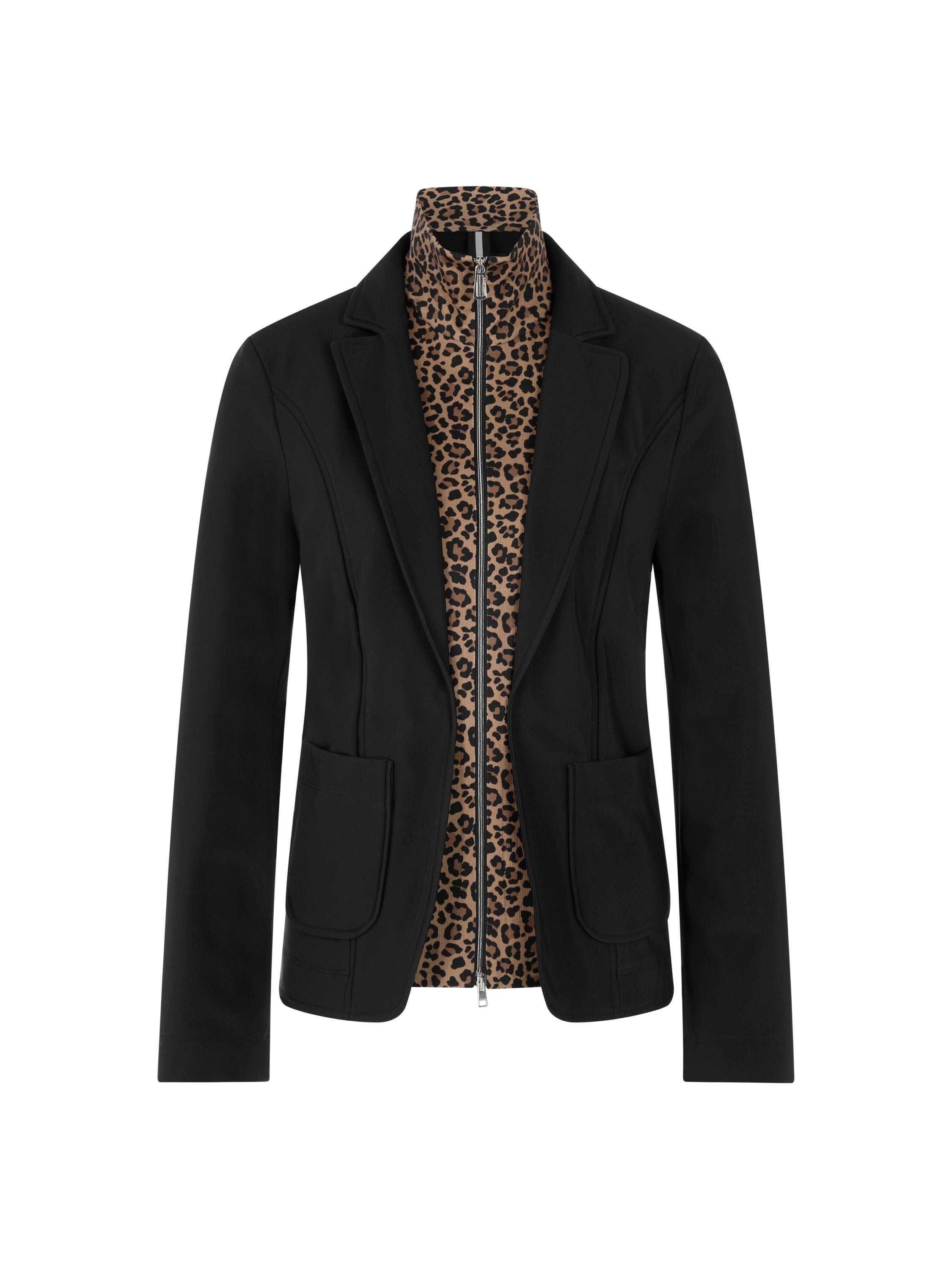 Blazer mit aufgesetzten Taschen - 900 - Schwarz