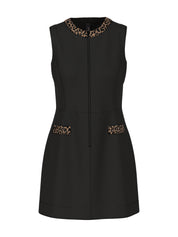 Minikleid aus Schurwolle - 900 - Schwarz