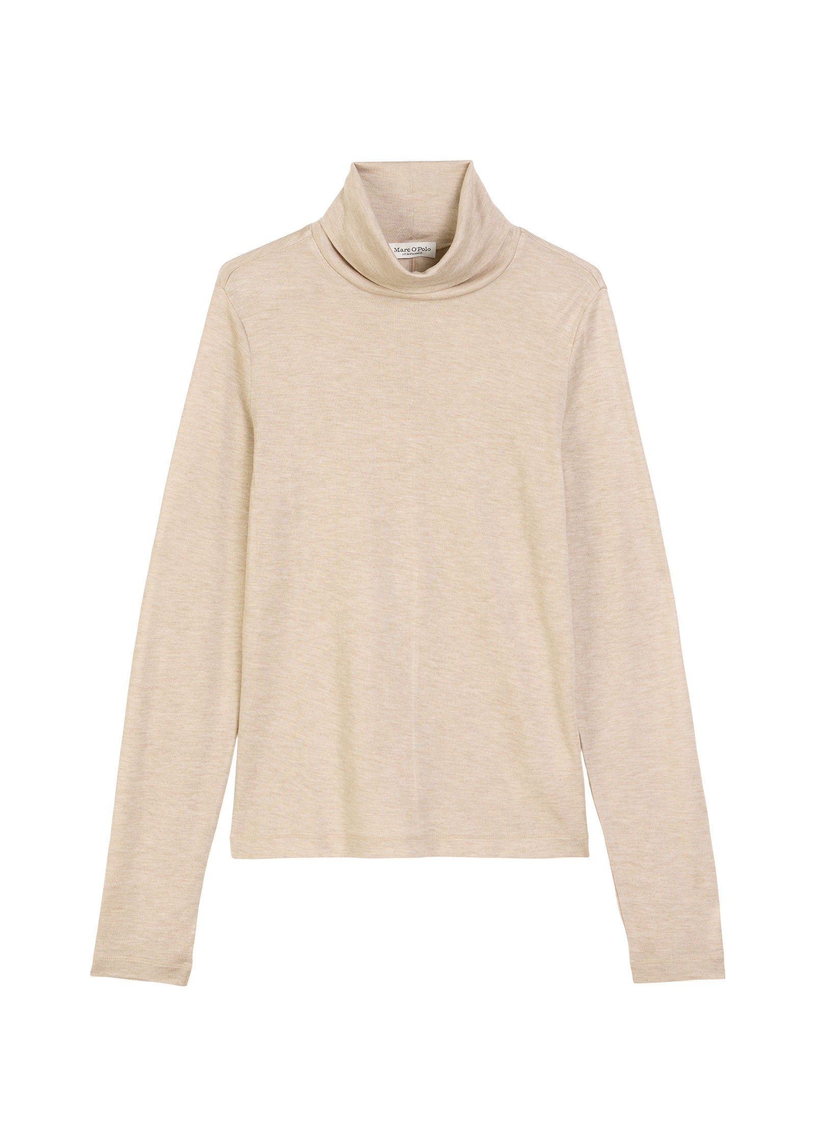 Langarmshirt mit Rollkragen - 915-chalky mauve melange - Beige