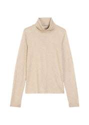 Langarmshirt mit Rollkragen - 915-chalky mauve melange - Beige