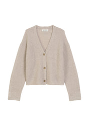 Strick-Cardigan aus Bouclé - 915-chalky mauve melange - Beige