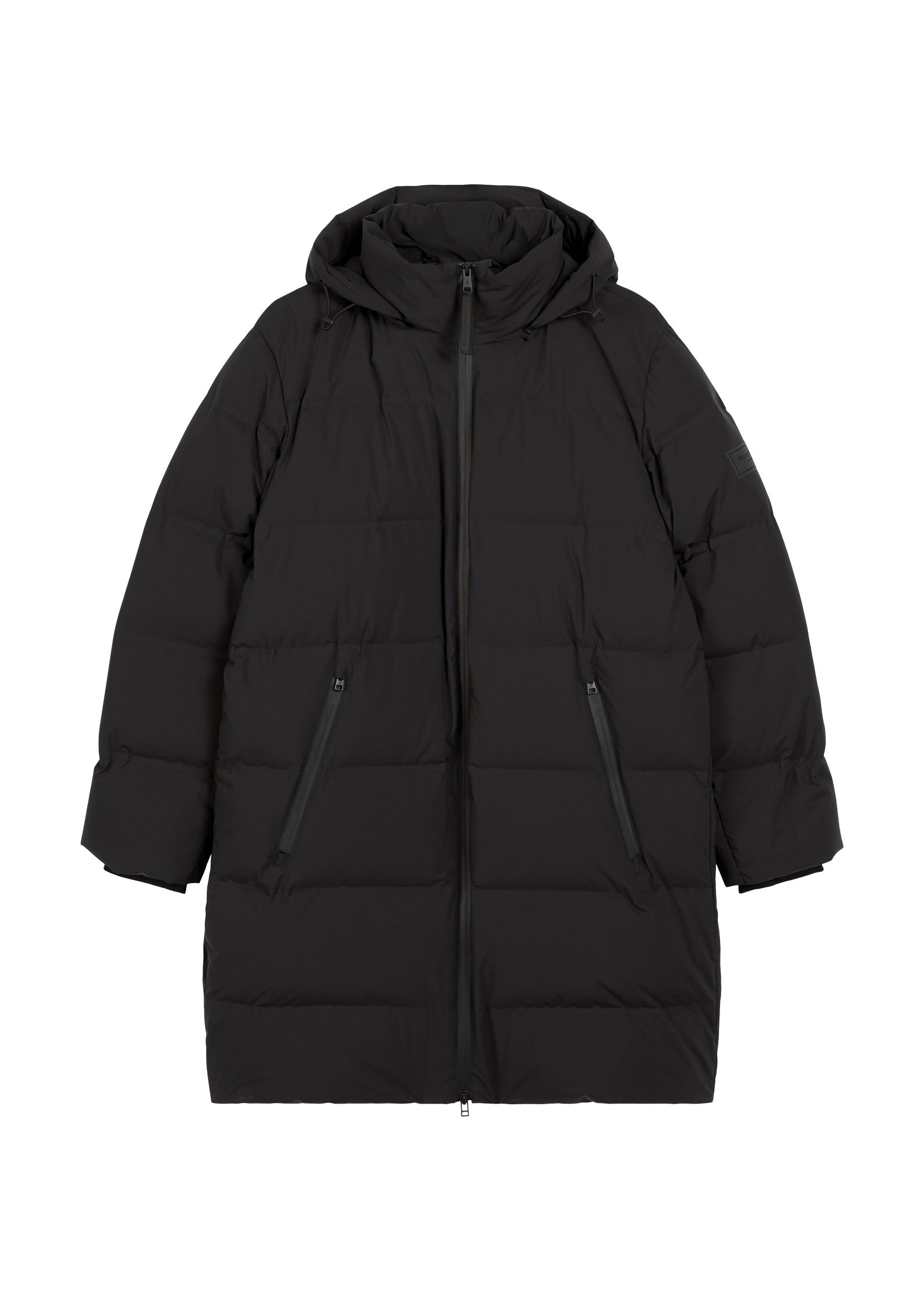 Daunenmantel mit abnehmbarer Kapuze - 990-black - Schwarz