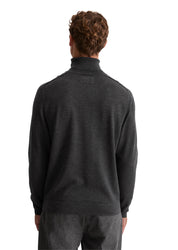 Strickpullover mit Turtleneck - 989-dark grey melange - Grau