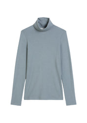 Dünner Strickpullover mit Rollkragen - 857-slate blue - Blau