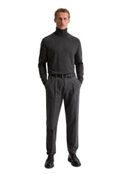 Strickpullover mit Turtleneck - 989-dark grey melange - Grau