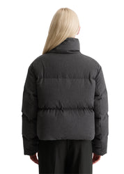 Daunenjacke mit Stehkragen - 975-night grey melange - Grau