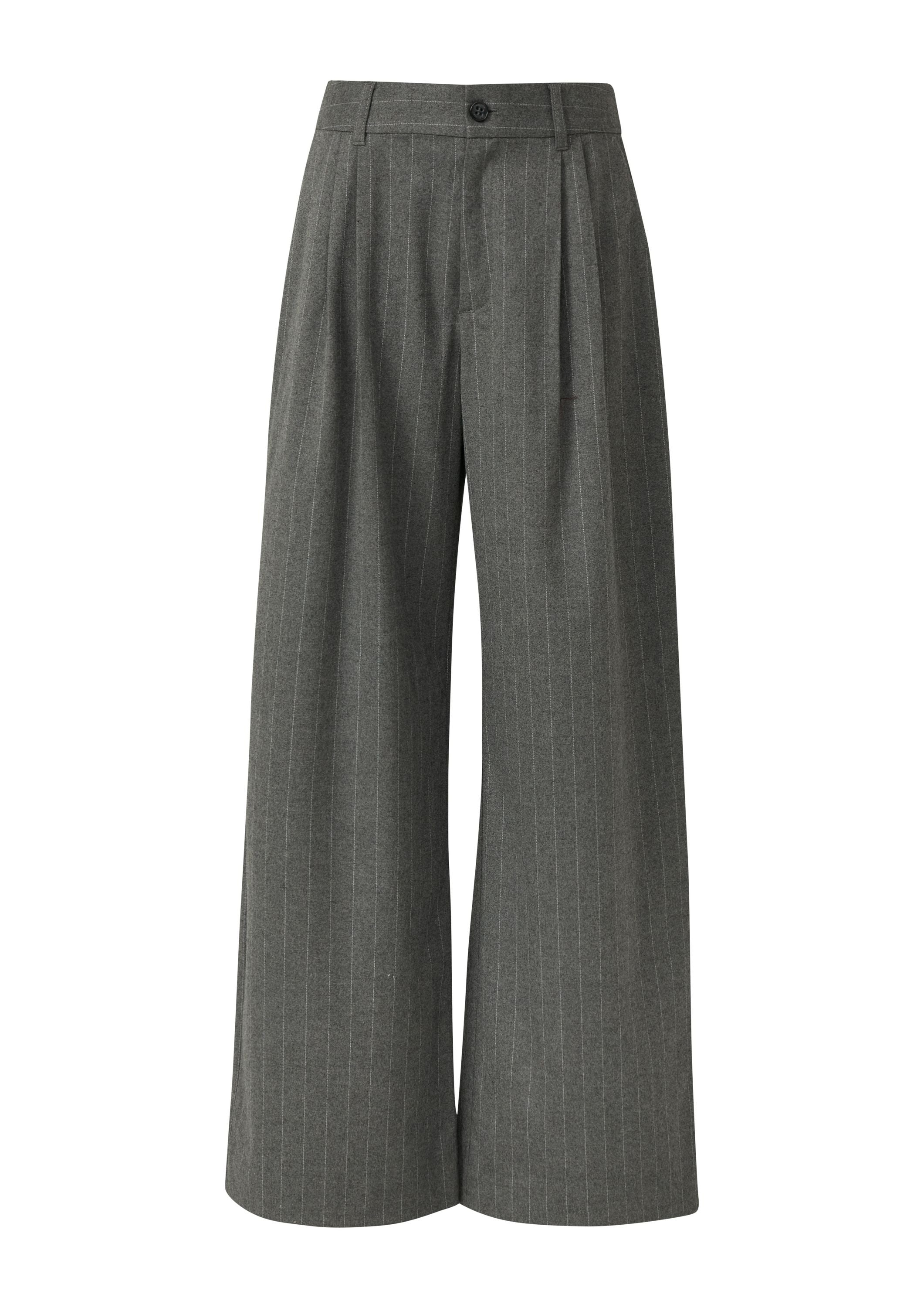 Nadelstreifenhose Wide Leg - 98H0-GREY/BLACK - Grau