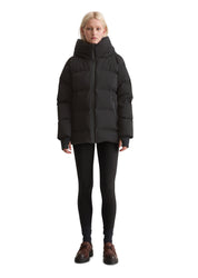 Daunenjacke mit Kapuze - 990-black - Schwarz