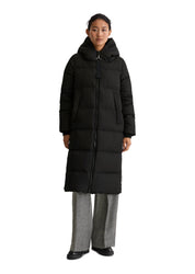 Daunenmantel mit Kapuze - 990-black - Schwarz