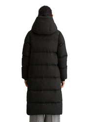 Daunenmantel mit Kapuze - 990-black - Schwarz