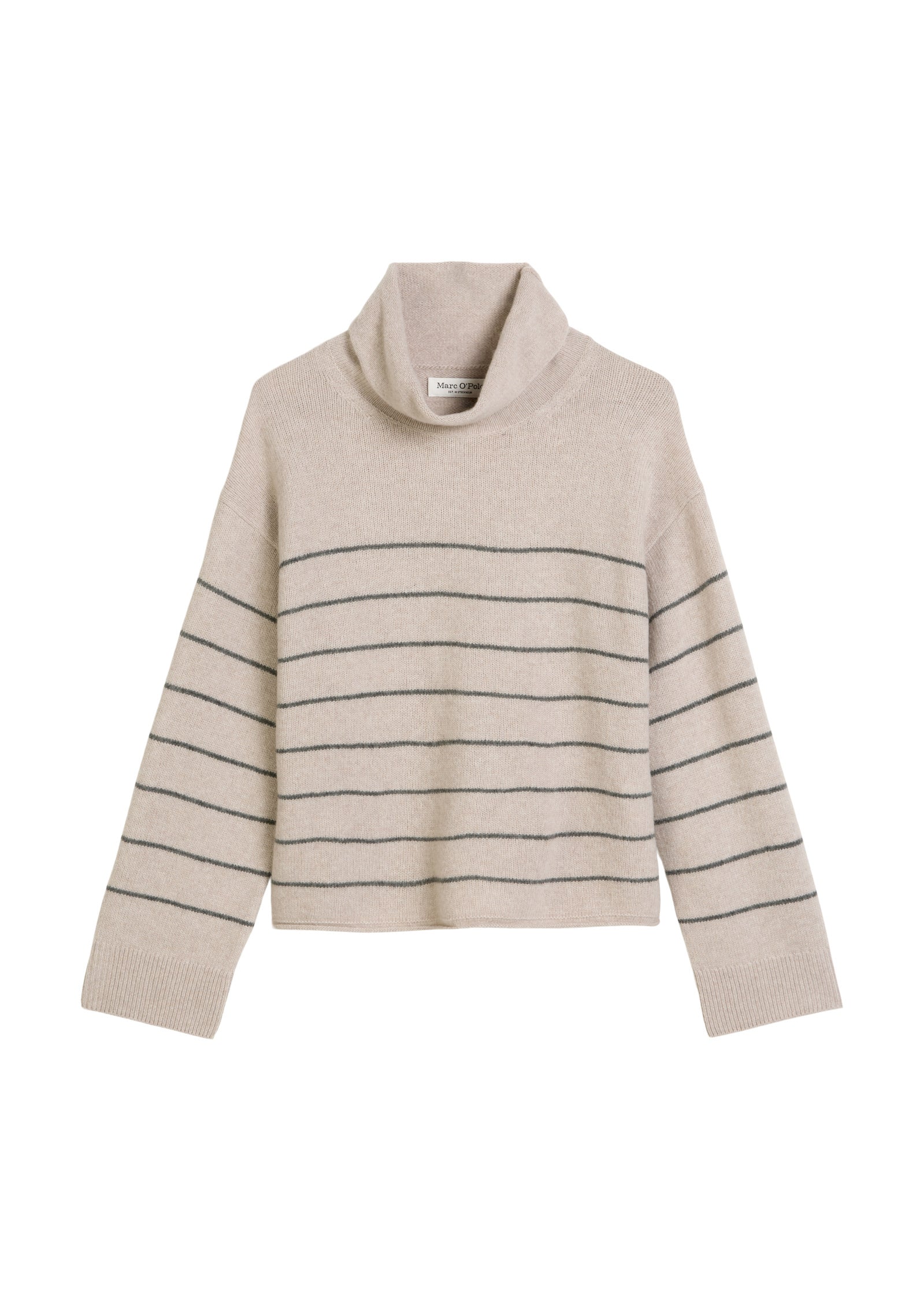 Strickpullover aus Schurwollmix - 2673-Light Beige_Multi_01 - Beige