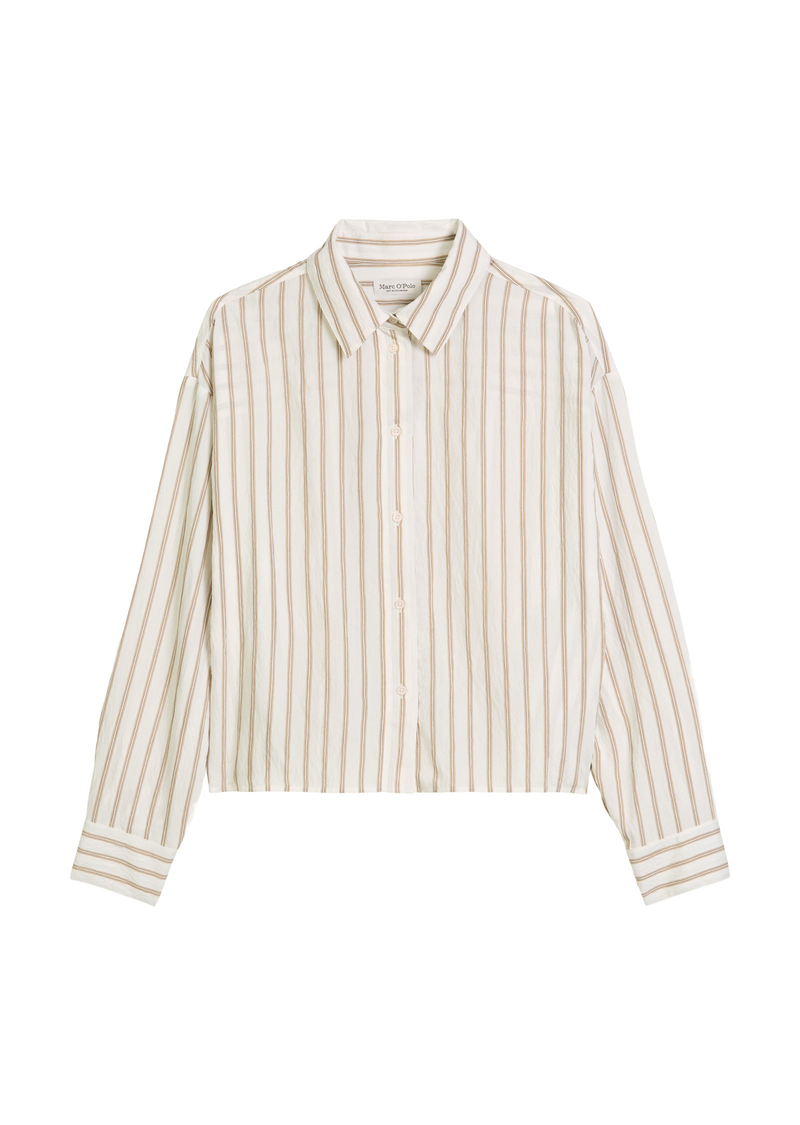 Bluse gestreift aus Viskosemix - O92-multi - Creme