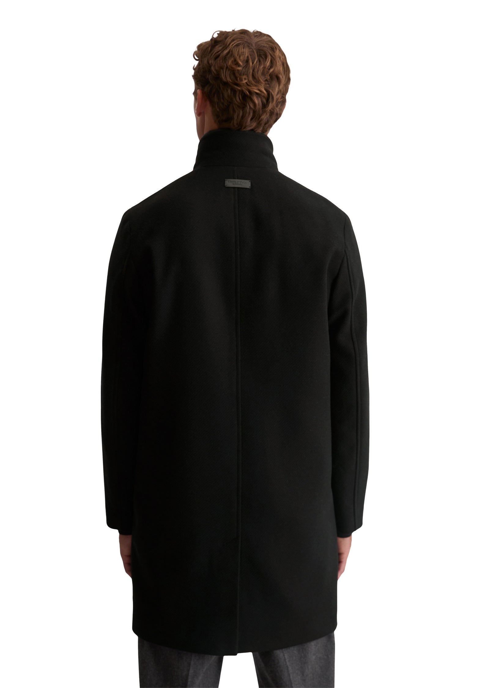 Mantel aus Wollmix - 990-black - Schwarz