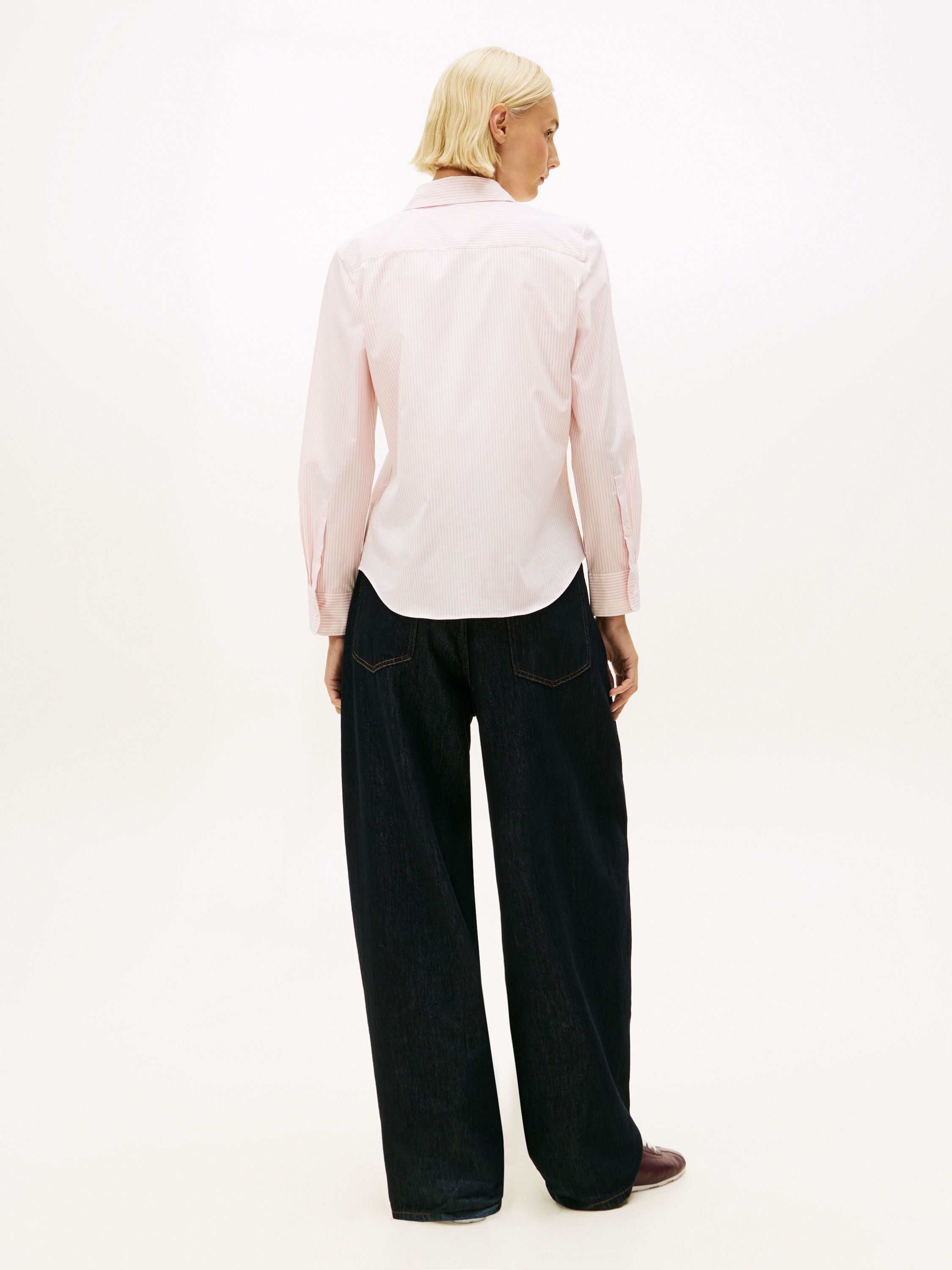 Bluse gestreift aus Baumwolle - 0D5-PINK - Rosa