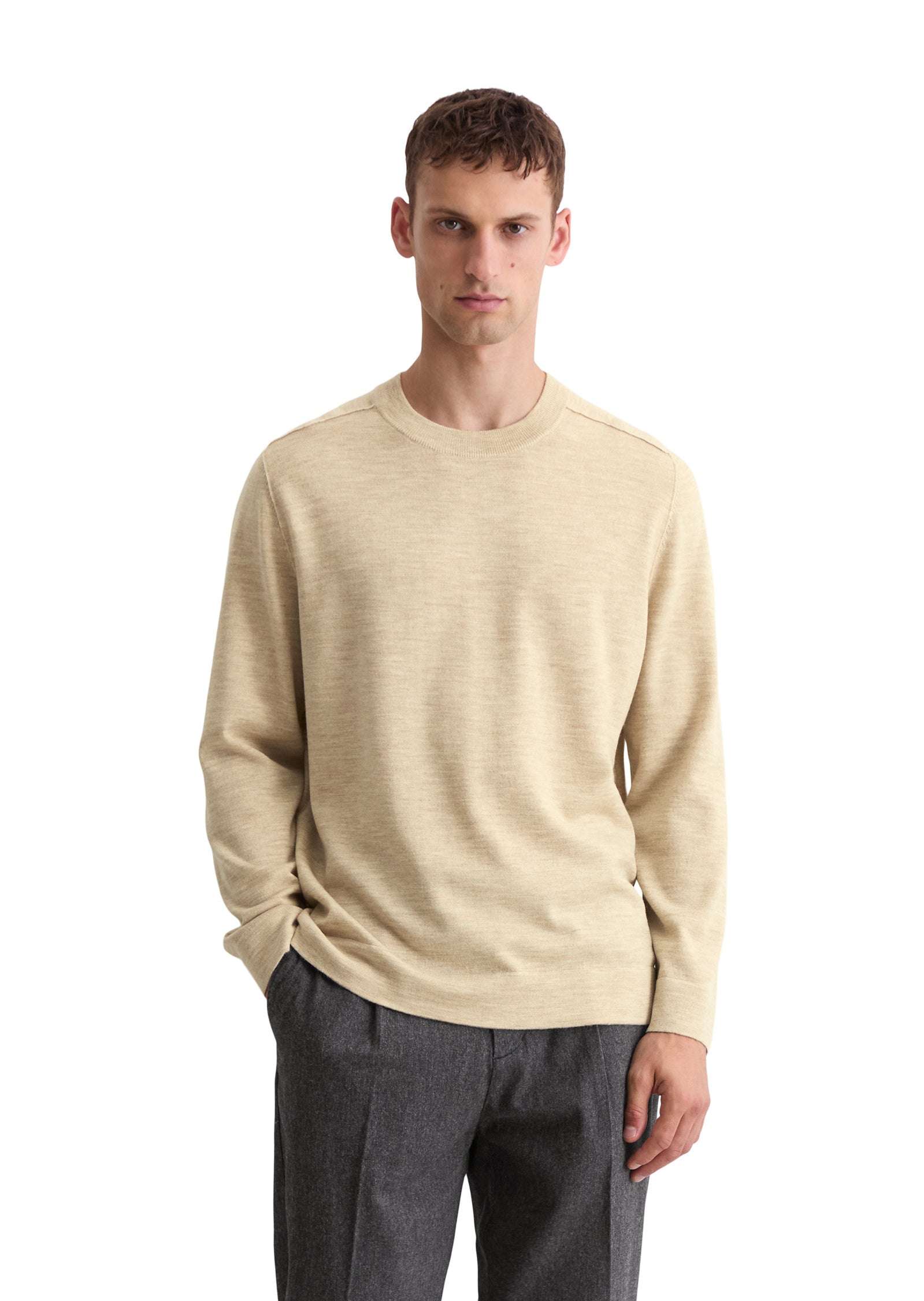 Strickpullover aus Schurwolle - 111-pure cashmere - Beige