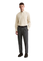 Cordhemd Regular Fit - 707-gray silk - Beige