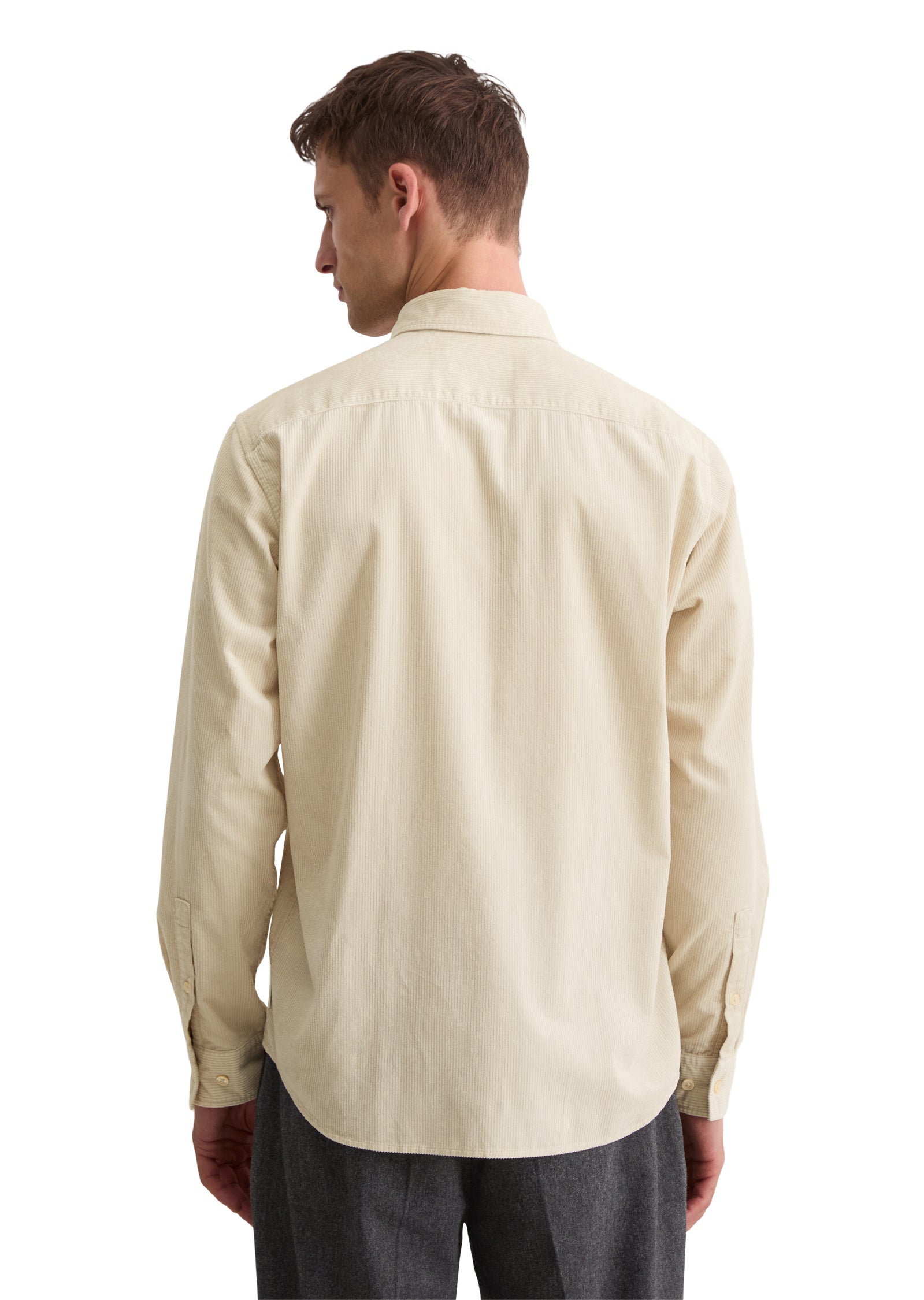 Cordhemd Regular Fit - 707-gray silk - Beige