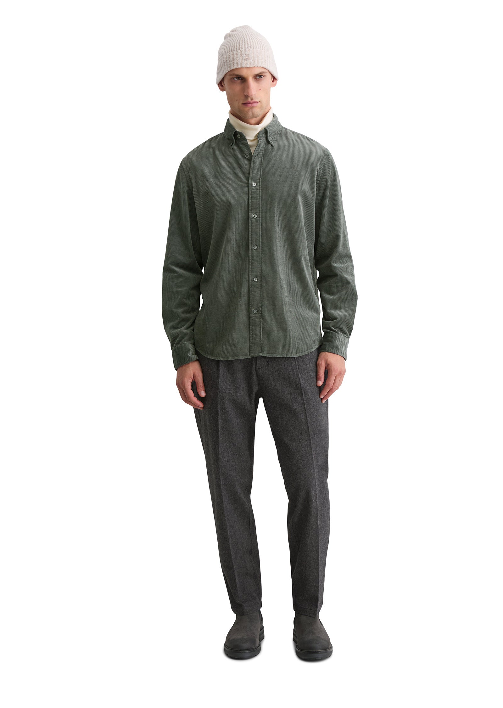 Cordhemd Regular Fit - 451-mangrove - Grün