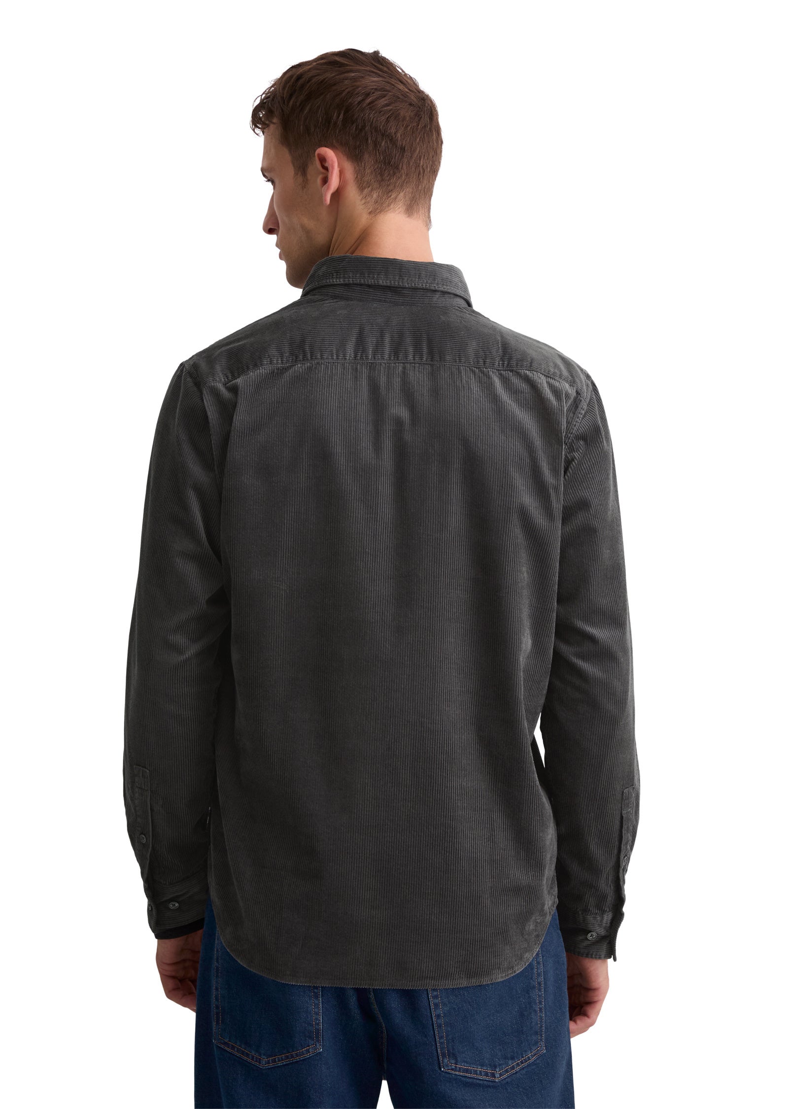 Cordhemd Regular Fit - 985-broken graphite - Grau