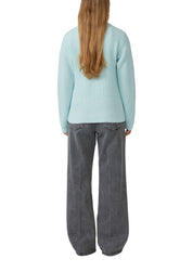 Strickpullover - 6439-BLUE GREEN - Blau